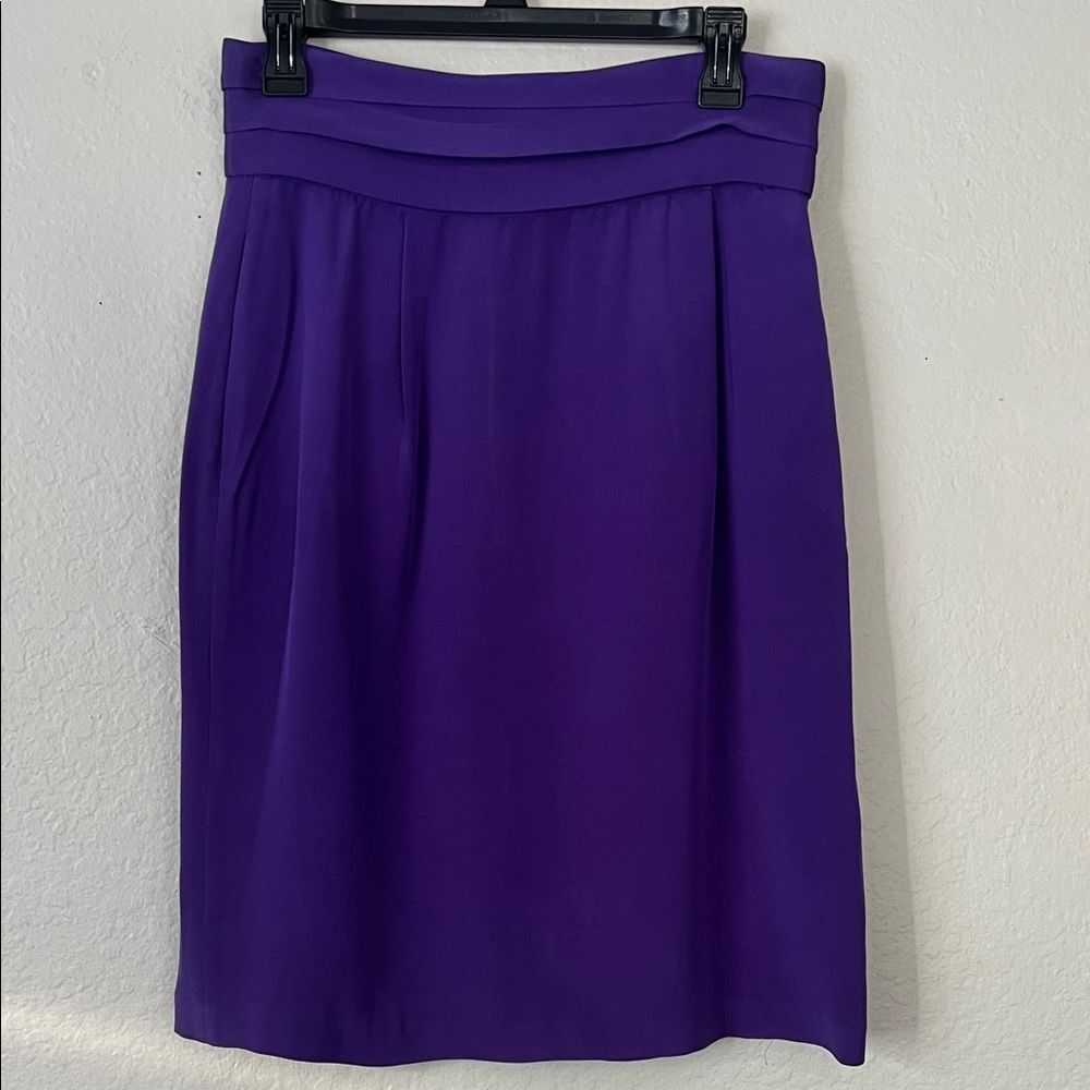 Flora Kung New York Vintage 100% Silk Skirt Purple in Size 12